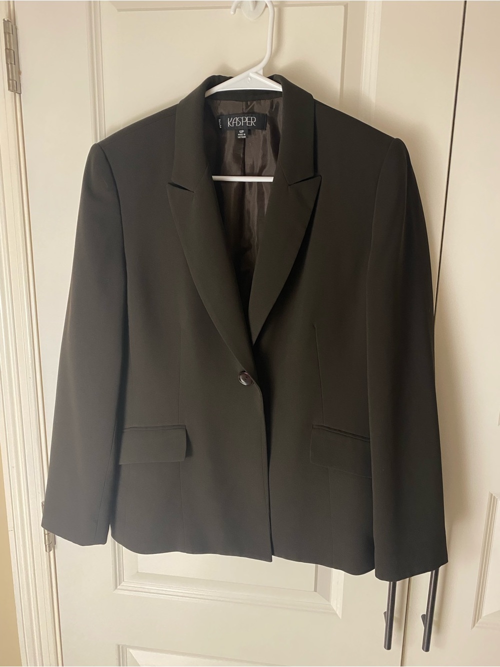 Kasper Women's Brown Single-Button Blazer